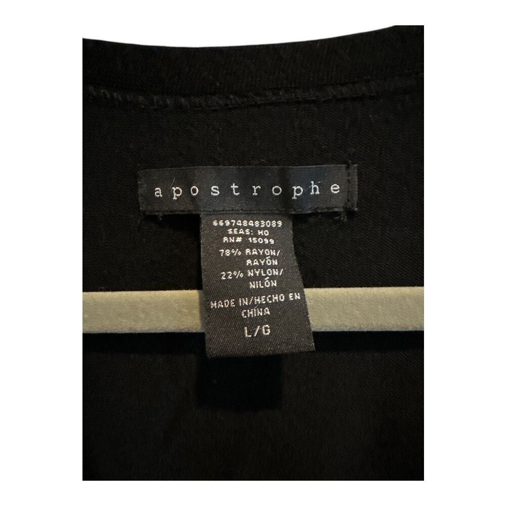 Apostrophe Black Cardigan Size Large - Picture 5 of 6